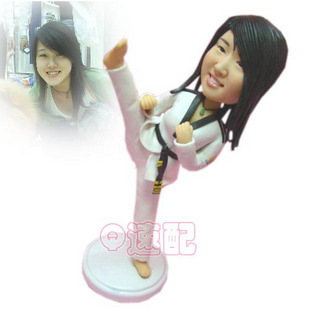 custom bobbleheads- taekwondo girl- 105055 custom bobbleheads- taekwondo girl- 105055