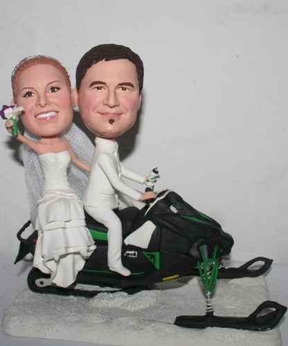 My Skidoo Snowmobile Wedding bobblehead - 1127