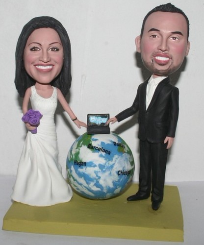 Skype themed wedding bobbleheads 1129