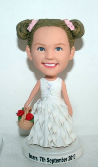 Flower girls bobblehead 1593-2  - Click Image to Close