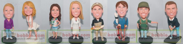 Fully customized bobbleheads for 5 Members