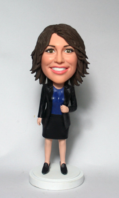 Office lady Custom bobbleheads  - Click Image to Close