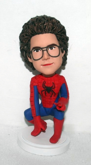 Spider superhero custom Bobblehead  - Click Image to Close