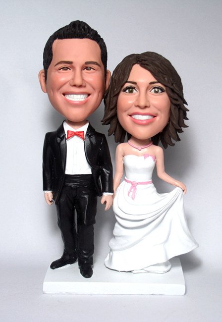 Wedding bobblehead cake toppers  - Click Image to Close