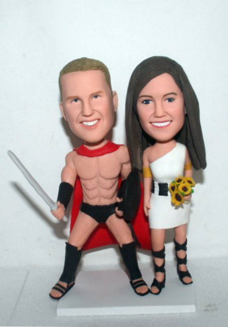 Gladiator Wedding Cake Toppers  - Click Image to Close