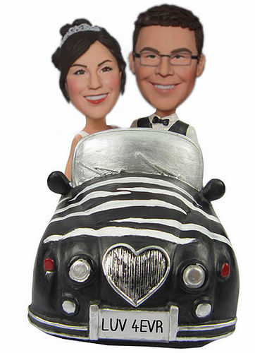 Sitting in car wedding bobblehead BW54 Sitting in car wedding bobblehead BW54