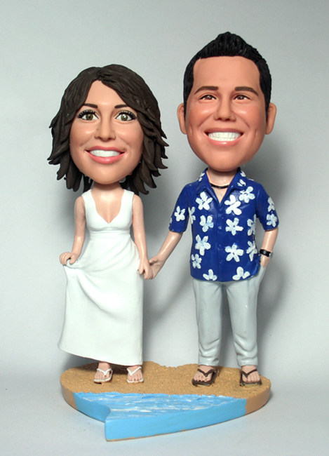 Beach Wedding bobbleheads BW63