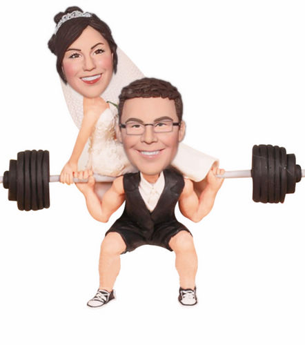 Groom lifting Bride Bobblehead BW73 Groom lifting Bride Bobblehead BW73