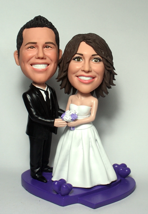 Wedding bobblehead cake toppers - L29