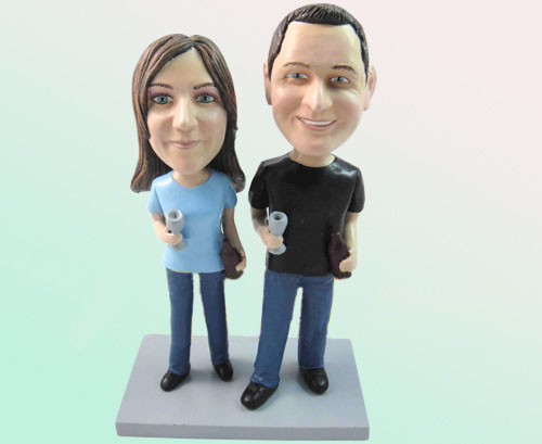 Bobblehead Couple - drinking couple Bobblehead Couple - drinking couple