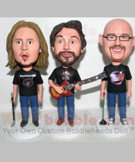 Fully customized bobbleheads for 3 persons
