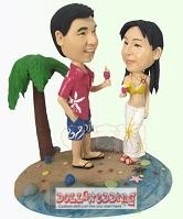 custom bobble heads beach- S-064 custom bobble heads beach- S-064