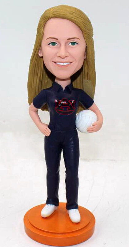 Custom sports bobblehead - volleyball  - Click Image to Close