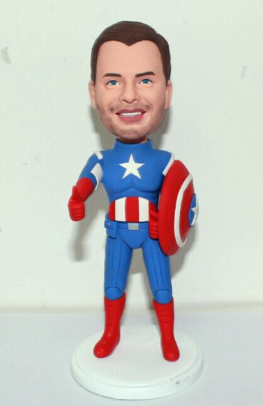Create Your Own Captain America Custom Bobbleheads Figurines  - Click Image to Close