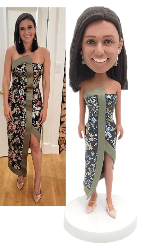 Custom bobbleheads fashion lady dolls sculpted from photos