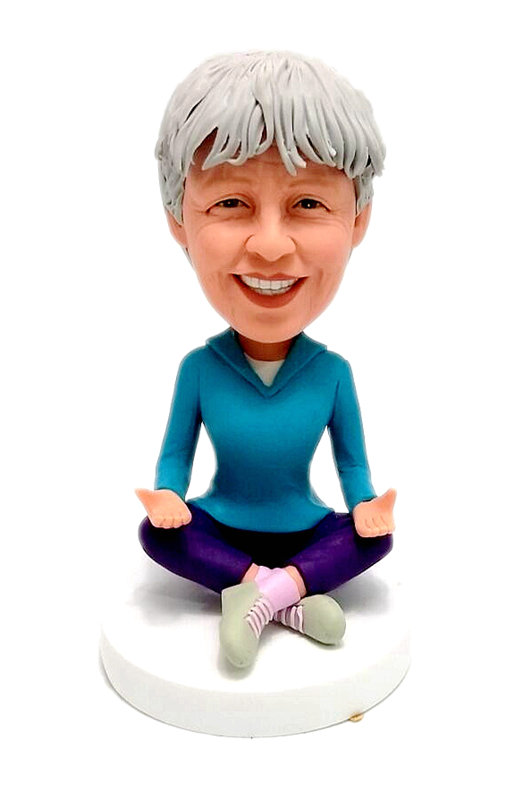 Custom bobblehead YOGA Bobblehead meditation doll  for her