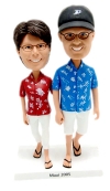 Custom bobble heads dolls Hawaii Couple Bobbleheads doll