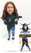 Custom bobbleheads hockey dolls made from photos for her