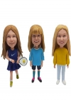 Custom bobbleheads for 3 girls