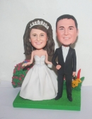 Custom garden wedding cake toppers