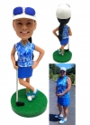 Custom bobbleheads golfer bobble heads personalized female golfer dolls