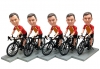 Custom bobbleheads dolls on bike bobble heads riding bike 1-10 sets