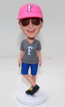 Custom bobblehead with sunglasses