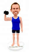 Custom bobbleheads workout fitness bobble head with dumbbel