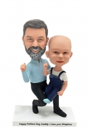 Custom Father holding baby Bobbleheads