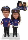 Custom bobbleheads Personalized baseball couple bobbleheads