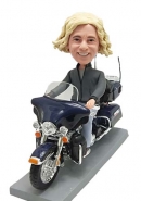 Custom bobblehead for Dad driving motorcycle