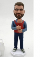 Custom dad with baby bobblehead - Father's Day gifts