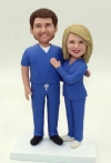 Custom surgery doctor couple bobbleheads