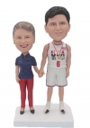 Custom Bobbleheads for two person basketball theme