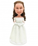 Custom bobbleheads in white birthday gifts wedding gifts for her