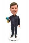 Custom Bobbleheads Figurines Gifts For Teacher With Globe