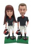 Personalized couple bobbleheads for football players
