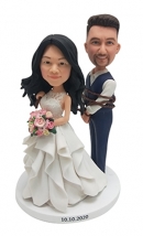 Personalized funny bobbleheads wedding