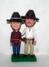 Country/Cowboy couple bobbleheads