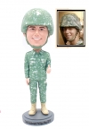 Custom bobbleheads military bobblehead soldiers in camo