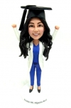 Custom bobble head dolls personal gruduation bobbleheads for her