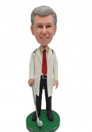 Personalized bobblehead for doctor golfer
