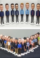 10 customized bobbleheads for Team different faces