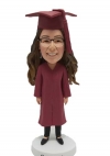 Custom Bobblehead Graduation in burgundy gown