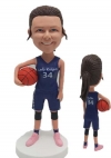 Custom basketball girl bobblehead with Ponytail