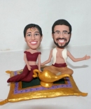 Custom Aladdin wedding cake toppers