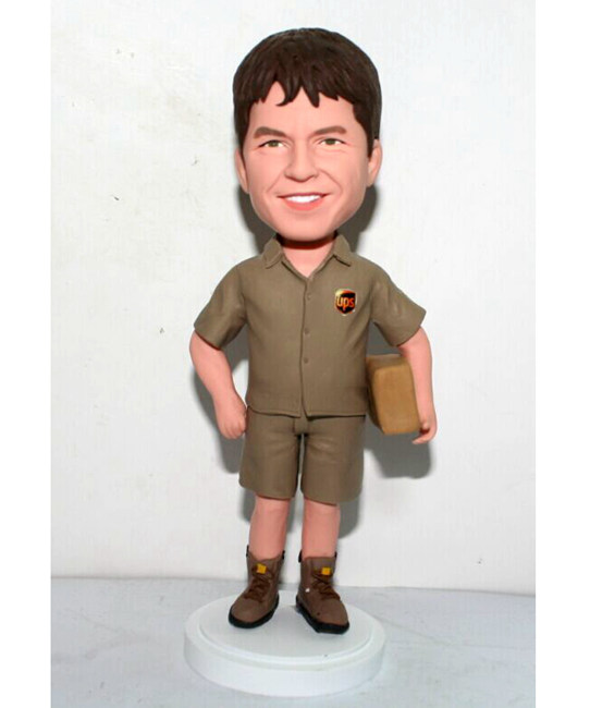 Custom delivery man bobblehead  - Click Image to Close