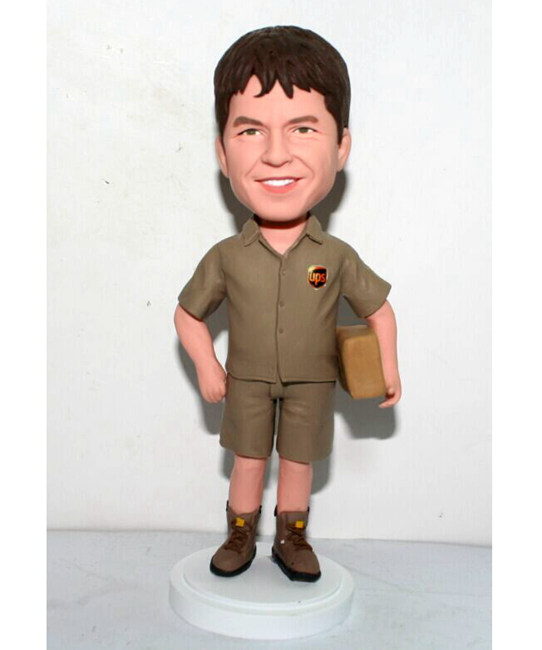 Custom delivery man bobblehead