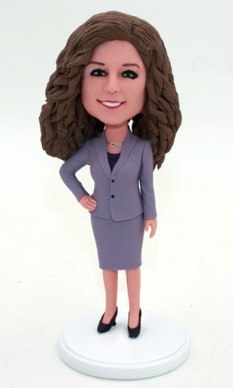 Business lady custom bobbleheads