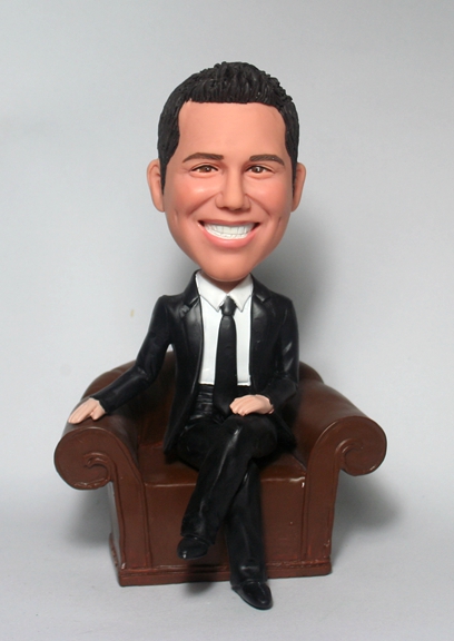 Boss sit on couch Custom bobbleheads  - Click Image to Close